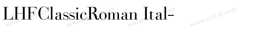 LHFClassicRoman Ital字体转换